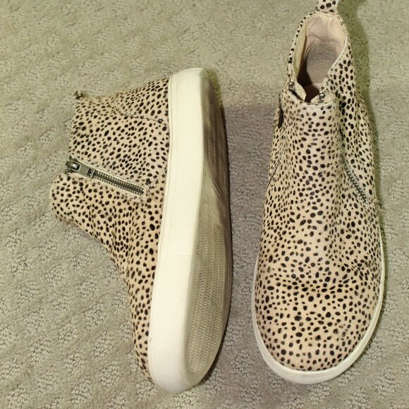 Coconuts Women's Sz 7.5M Tan Cow Hair Cheetah Print Shoes - Picture 1 of 6